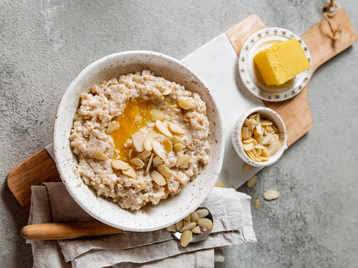 mix oats with healthy fats